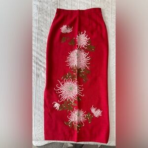 Vintage Red Maxi Skirt - from West Los Angeles Boutique